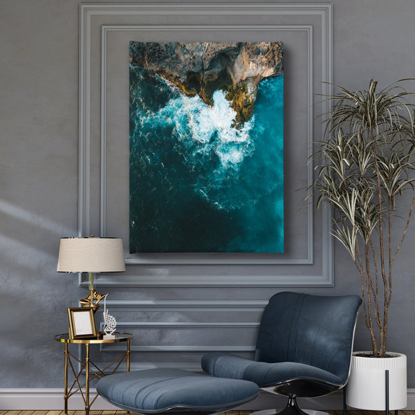 Canvas Wall Art, Black Stones & Waves, Wall Poster