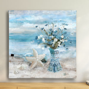 Canvas Wall Art - Sea Elements & Flowers