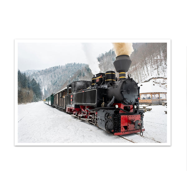 Canvas Wall Art, Retro Locomotive Train, Wall Poster