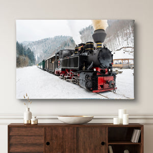 Canvas Wall Art - Retro Locomotive Train