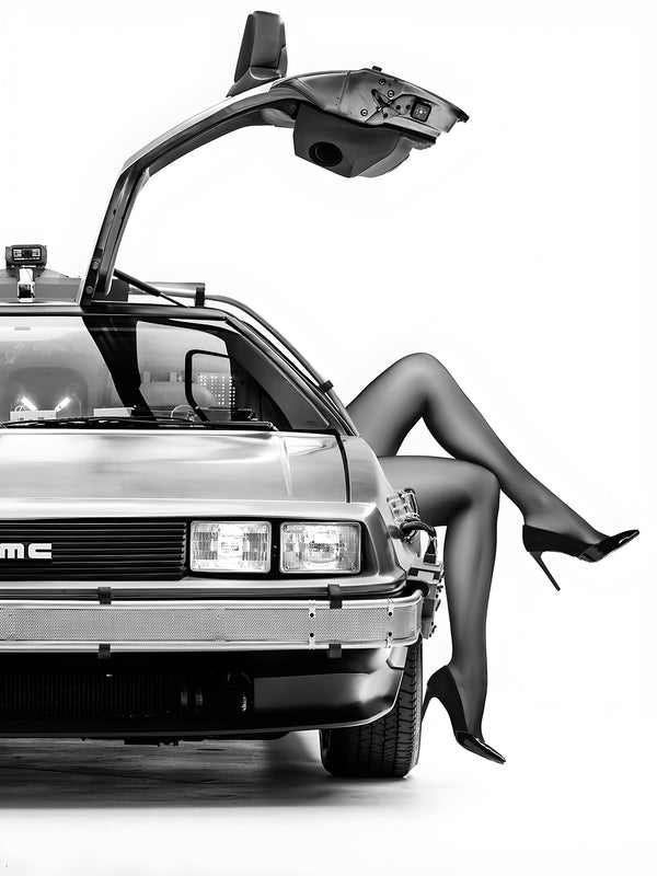 Wall Art, Woman Legs and Retro Car, Wall Poster