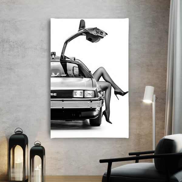 Wall Art - Woman Legs and Retro Car