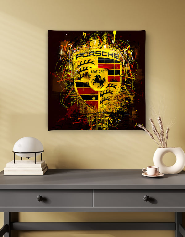 Canvas Wall Art, Porsche Logo, Wall Poster