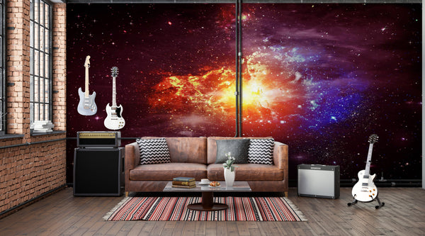 Space Wall Murals, Cosmic Space Wallpaper, Non Woven, Universe Wallpaper, Galaxy Space Wall Mural