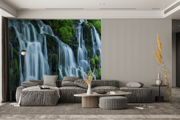 Waterfall Wallpaper, Non Woven, Wild Nature Wall Mural, Cascade Wallpaper