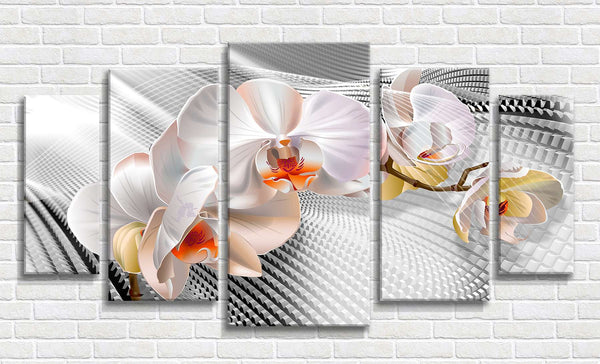Modular picture, Bright orchids on a voluminous background
