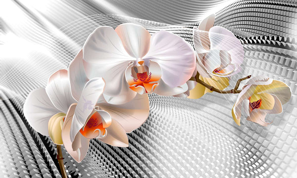 Modular picture, Bright orchids on a voluminous background
