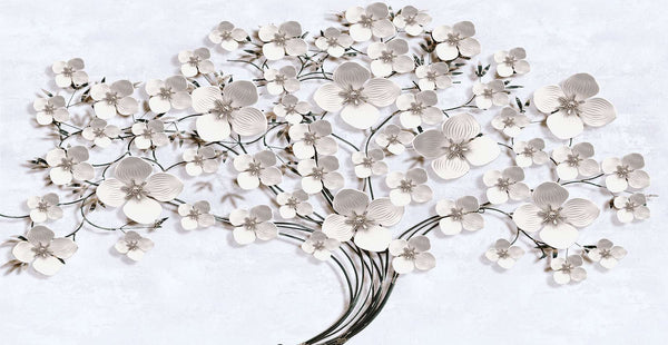 Modular picture, Tree with white flowers