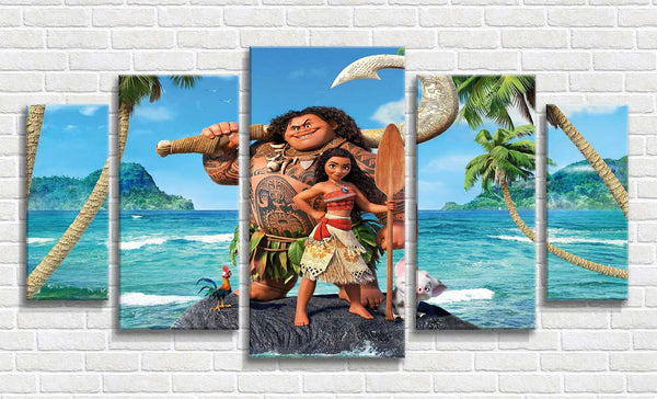 Modular painting, Moana and her friends