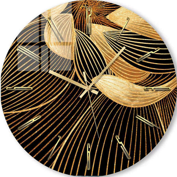 Custom Wall Clock | Golden Flower 