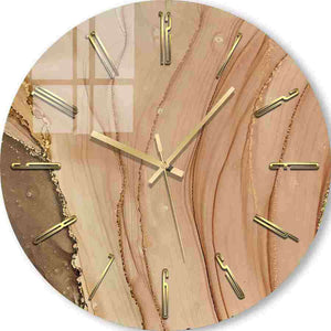 Custom Wall Clocks Personalized | Beige shades 
