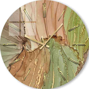 Photo Wall Clock | Green and Beige 