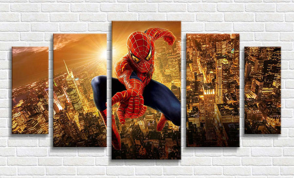 Modular picture, Spiderman over the city