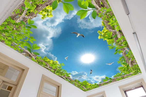 Wall mural, Green arch overlooking the sky