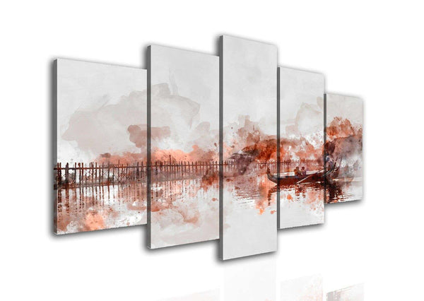 Multi Panel Canvas Wall Art  - Abstract landscape