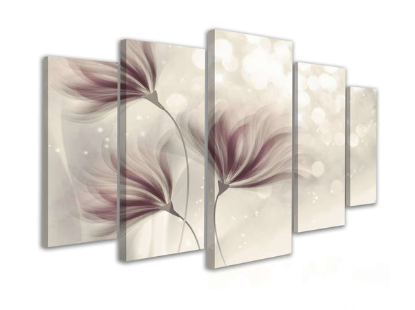 Multi Canvas Prints  - Fantasy of delicate flowers