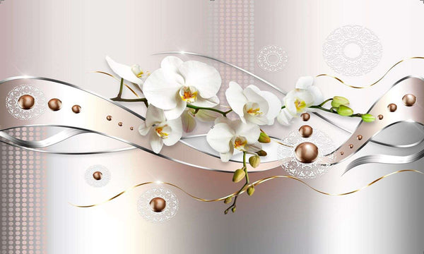 Modular picture, Orchid on a light background.