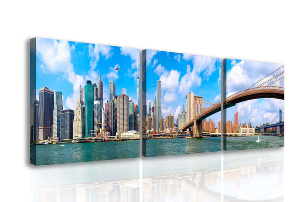 Multi Canvas Artwork  -  Panorama of Lower Manhattan