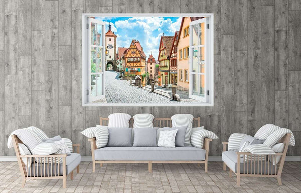Wall sticker, 3D window with nice area view