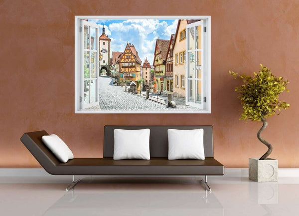 Wall sticker, 3D window with nice area view
