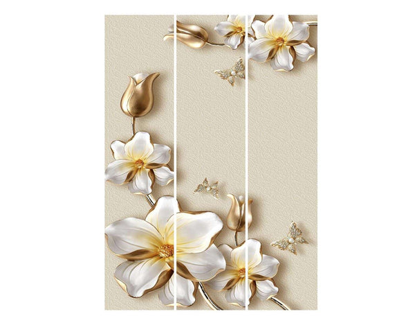 Screen, vanilla flowers on a light background.